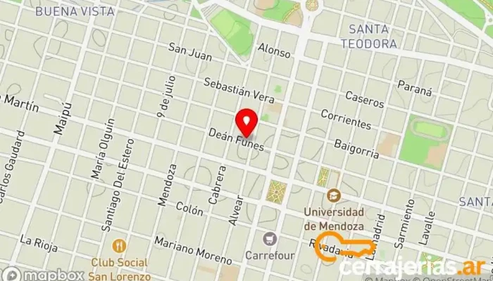 mapa de Opus Boletería - Autoentrada Vendedor de entradas para eventos en Río Cuarto