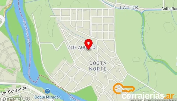 mapa de Oyarzo Aberturas Fábrica de puertas en Cipolletti