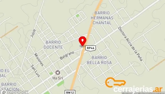 mapa de Parador El Tropezón Restaurante en Empedrado