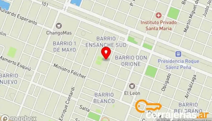 mapa de Parroquia Nuestra Señora de Itatí Iglesia en Sáenz Peña