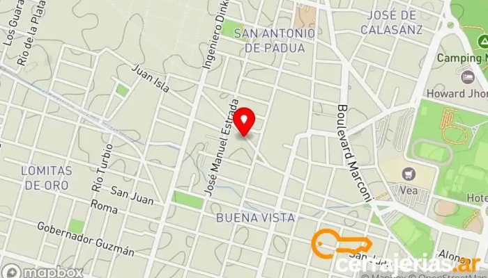 mapa de Parroquia San Roque Iglesia en Río Cuarto