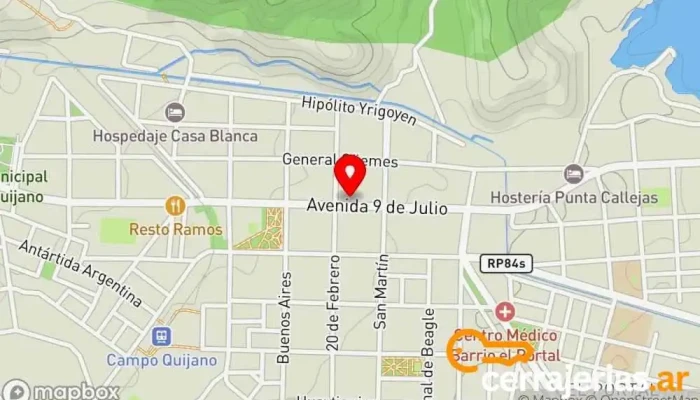 mapa de Parroquia Santiago Apóstol Parroquia en Campo Quijano