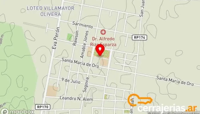 mapa de Paseo Olmos Parque en Villa del Salvador