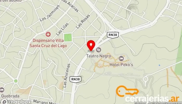 mapa de Peko's Multiparque Parque de atracciones, Atracción turística, Parque acuático en Villa Carlos Paz