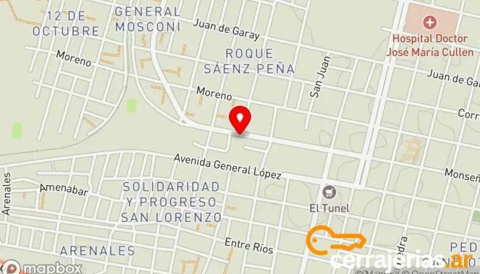 mapa de Pintor de obras Medina Pintor, Empresa constructora en Santa Fe de la Vera Cruz