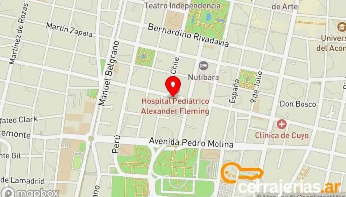mapa de Platos De Madera Carpintero en Capital, Mendoza