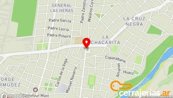 mapa de Plaza la Chacarita Fray Bernardino Orellana Parque en San Fernando del Valle de Catamarca