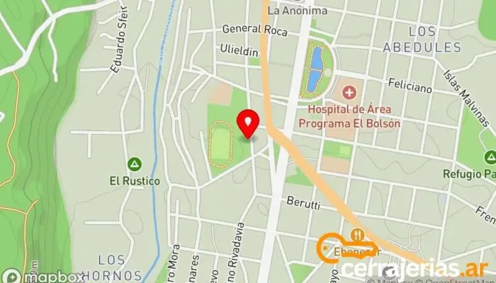mapa de Polideportivo Polideportivo en El Bolsón