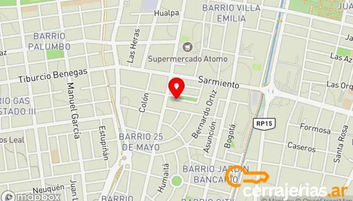 mapa de Portones Automáticos Doctor Doors Proveedor de sistemas de seguridad en Godoy Cruz