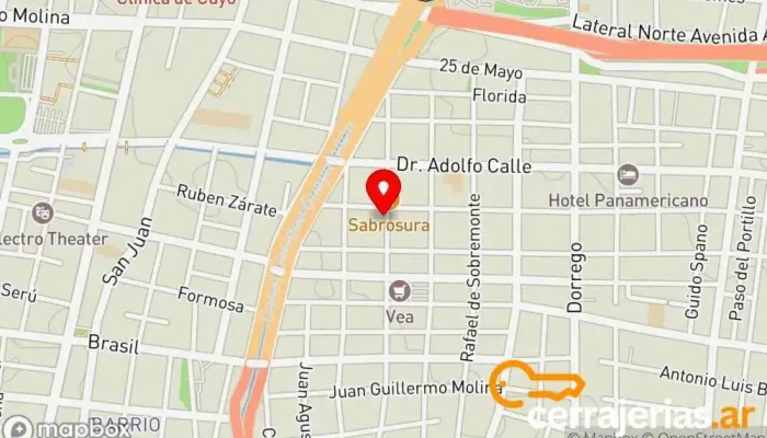 mapa de Portones Inteligentes Proveedor de materiales de construcción en Dorrego