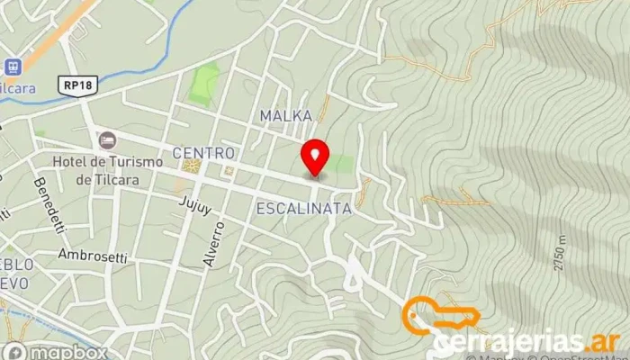 mapa de Posadita Yacoraite Hotel en Tilcara