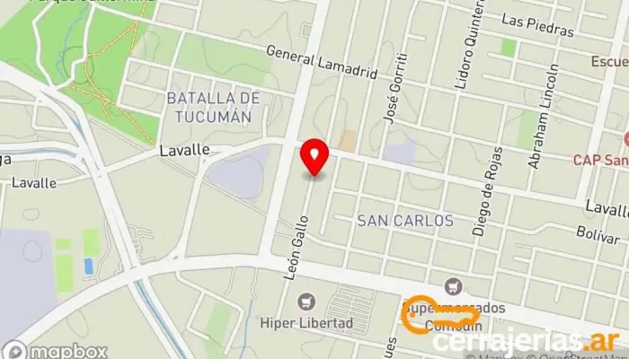 mapa de Predio Puertas SRL Oficinas de empresa en San Miguel de Tucumán