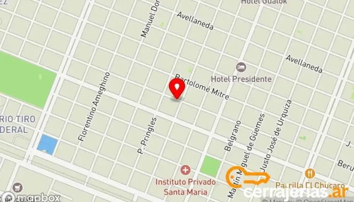 mapa de PRESIDENCIA ROQUE SAENZ PEÐA Servicio de grúa en Sáenz Peña