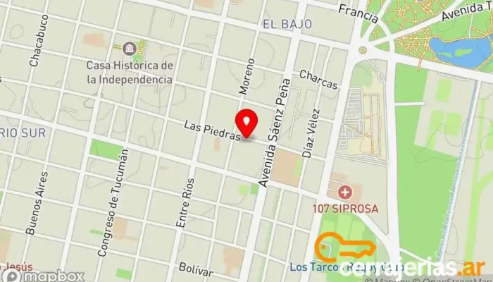 mapa de Psic. Martín A. Puertas Psicólogo en San Miguel de Tucumán