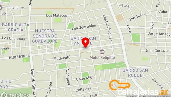 mapa de Puerta de Paz Iglesia en Corrientes