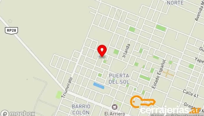 mapa de PUERTA DEL SOL plaza Sector 1 Escuela en Sáenz Peña