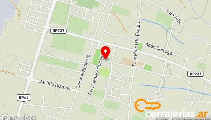 mapa de Puerta Grande Oficina de la Administración en Saujil