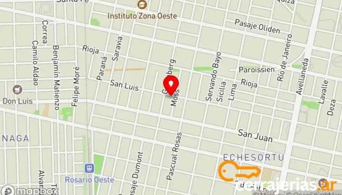 mapa de Puertas Blindadas Proveedor de puertas para garaje, Proveedor de materiales de construcción en Rosario