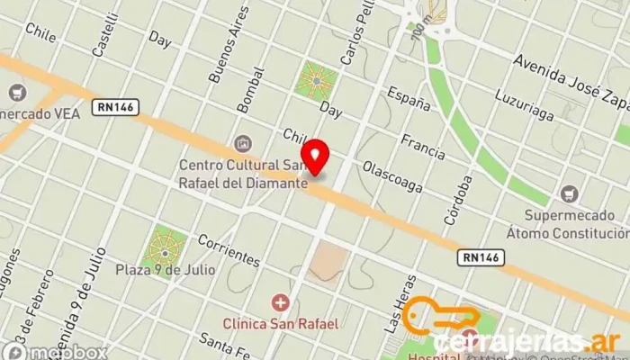 mapa de Puertas Proveedor de puertas en San Rafael