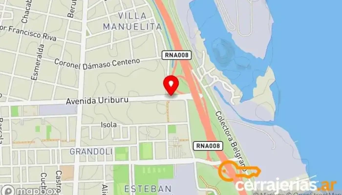 mapa de Puertas Plegadizas  en Rosario