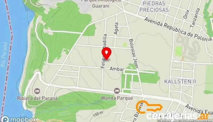 mapa de Puerto Wanda  en Misiones