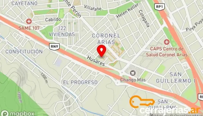 mapa de QIRU Carpintería, Electricista, Instalador de gas, Constructor, Planta depuradora en San Salvador de Jujuy