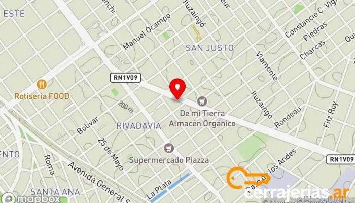 mapa de R.D.G. ABERTURAS Fábrica de puertas en Villa María