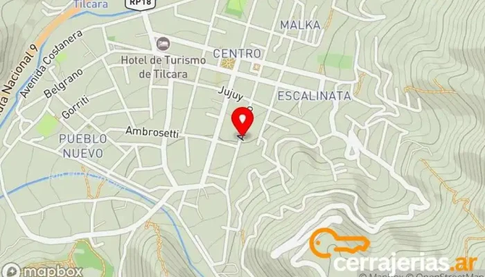 mapa de Refugio Del Pintor Hotel en Tilcara