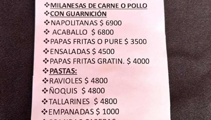 Restaurante Las Orquideas Carta - San Ignacio