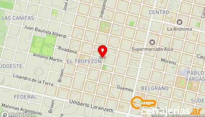 mapa de Reveron Aberturas Comercio en Rufino
