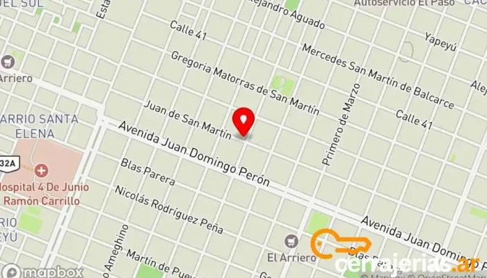 mapa de RG Aberturas de Aluminio Tienda de artículos para el hogar en Sáenz Peña