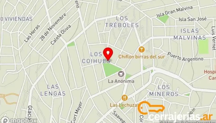 mapa de Río Turbio  en Río Turbio