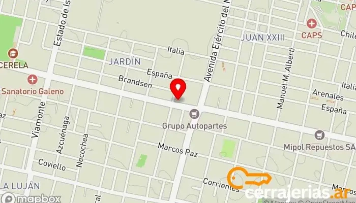 mapa de Rodriguez Vidrios Proveedor de ventanas, Carpintero, Fábrica en San Miguel de Tucumán