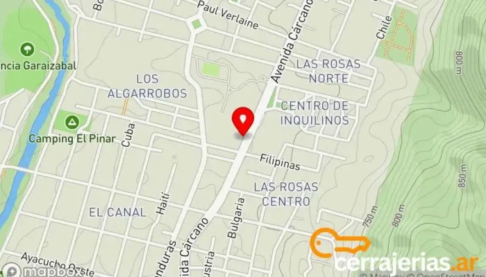 mapa de Rumbo Madera Establecimiento de venta de madera, Tienda de materiales para la construcción, Taller de instalación de puertas y ventanas en Villa Carlos Paz