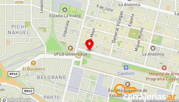 mapa de Sakura S.A. Tienda de equipos de baños en Cipolletti