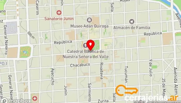 mapa de San Fernando del Valle de Catamarca  en San Fernando del Valle de Catamarca