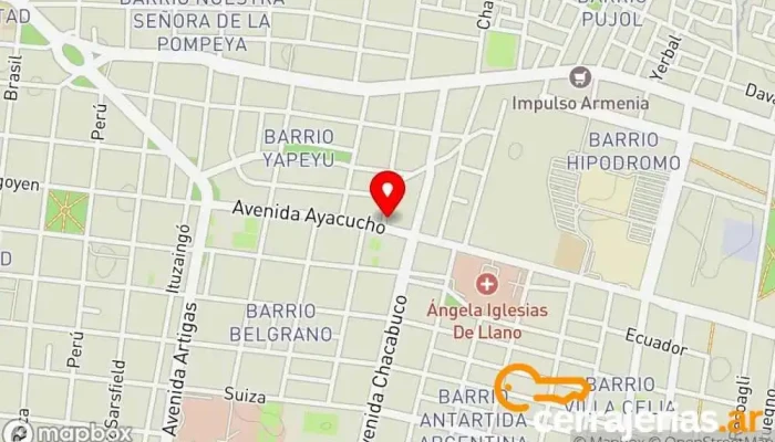 mapa de San Jorge Proveedor de puertas en Corrientes