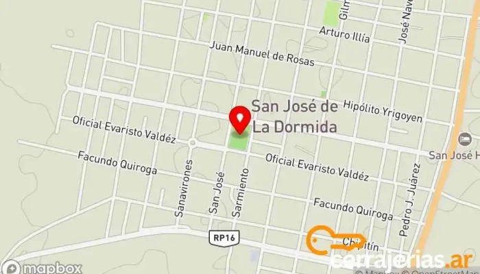 mapa de San Jose de la Dormida  en San Jose de la Dormida