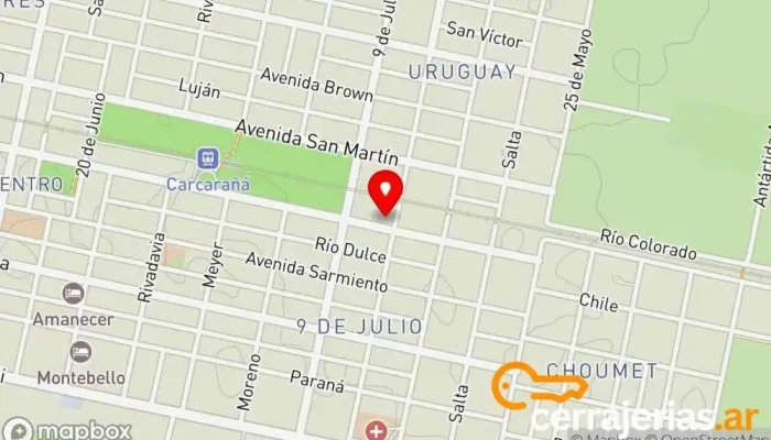 mapa de Scattolini Proveedor de puertas, Fábrica en Carcaraña