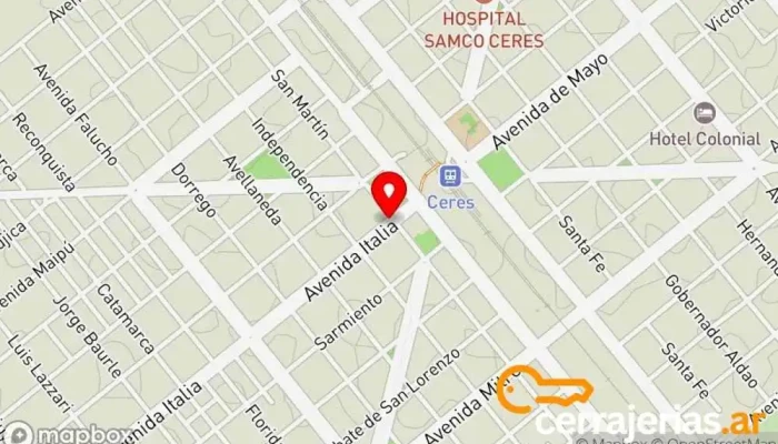 mapa de SCHURRER ALUMINIOS Fábrica en Ceres