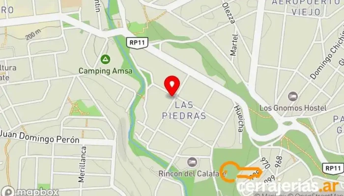 mapa de Servicios Puerta a Puerta Martin Servicio de mensajería en El Calafate