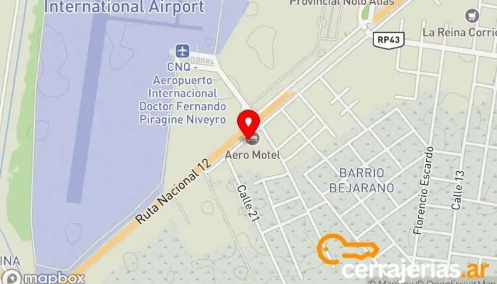mapa de SIMOGAS - YPF GAS - Distribuidor Oficial Proveedor de cilindros de gas en Corrientes