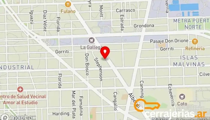 mapa de Sistem Lock SRL. Proveedor de puertas, Servicio de instalación eléctrica, Taller de instalación de puertas y ventanas, Servicio de seguridad, Proveedor de sistemas de seguridad en Rosario