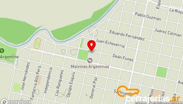 mapa de S.O.S. Cerrajería  en La Carlota