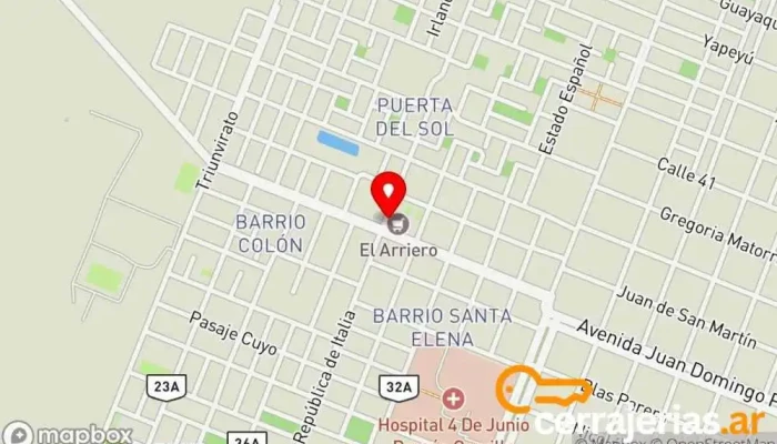 mapa de Supermercados Arriero Supermercado en Sáenz Peña