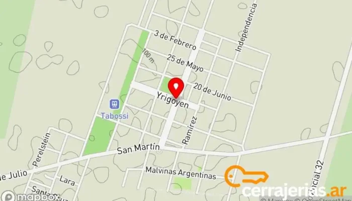 mapa de Tabossi  en Tabossi