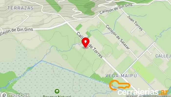 mapa de Taller de Soldaduras de Aluminio y Aceros. Soldador en San Martín de los Andes