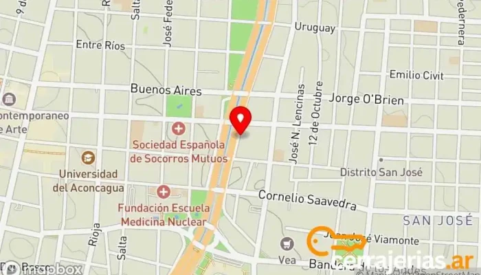 mapa de TapiCenter Tapicería, Tapicería para automóviles, Proveedor de toldos, Tienda de alfombras, Tienda de cortinas en San José