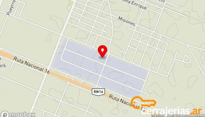 mapa de Terminacion De Muebles Taller de instalación de puertas y ventanas en Machagai