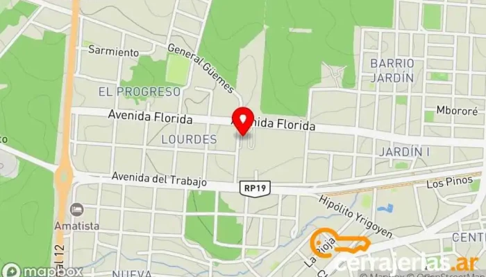 mapa de Terminal De Colectivos De Wanda Estación de autobuses en Wanda